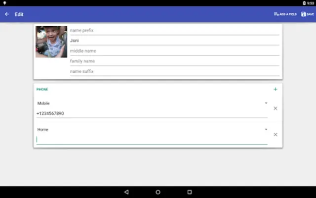 Contacts VCF android App screenshot 1